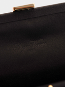 Roger Vivier • Black Satin Pilgrim Clutch Bag