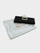 Roger Vivier • Black Satin Pilgrim Clutch Bag