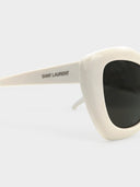 Saint Laurent • Vintage Style Cat Eye Sunglasses Ivory