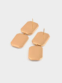 Self Portrait • Amber Geometric-Cut Stone Earrings