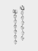 Sterling King • Midi Lucite Earrings Silver