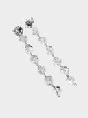 Sterling King • Midi Lucite Earrings Silver