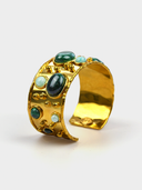 Sylvia Toledano • Green Malachite & Gold Cuff
