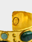 Sylvia Toledano • Green Malachite & Gold Cuff
