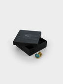 Saint Laurent YSL • Arty Turquoise Cabochon Ring