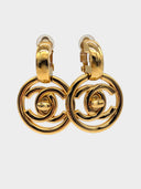 Chanel • CC Turnlock Gold Earrings