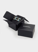 Chanel • CC Gold, Black & Turquoise Earrings