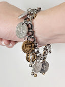 Dolce & Gabbana • Silver & Gold Coin Charm Bracelet