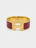 Hermès • Clic Clac H Bracelet Rouge Amarante