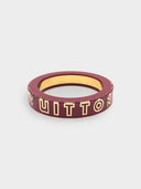Louis Vuitton • Wanted Resin Bangle Gold & Red