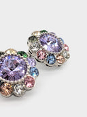 Miu Miu • Crystal Flower Clip-On Earrings