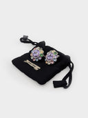 Miu Miu • Crystal Flower Clip-On Earrings