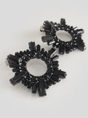 Amina Muaddi • Begum Crystal Embellished Earrings Black