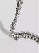 Saint Laurent • Crystal choker Silver