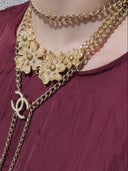 Saint Laurent YSL • Floral Necklace Gold
