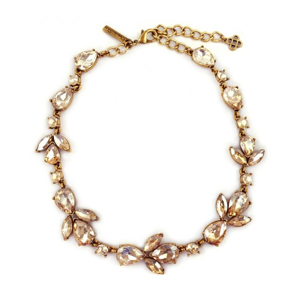 Oscar de la Renta Champagne Crystal necklace