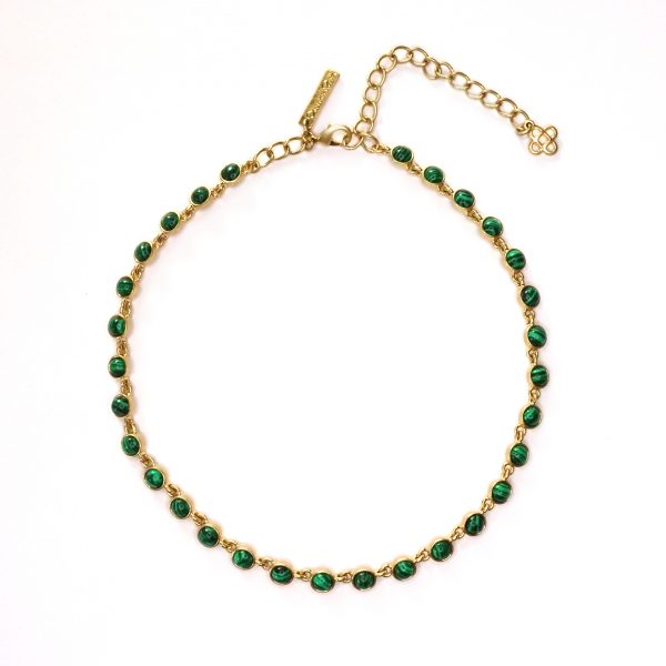 Oscar de la Renta Malachite necklace