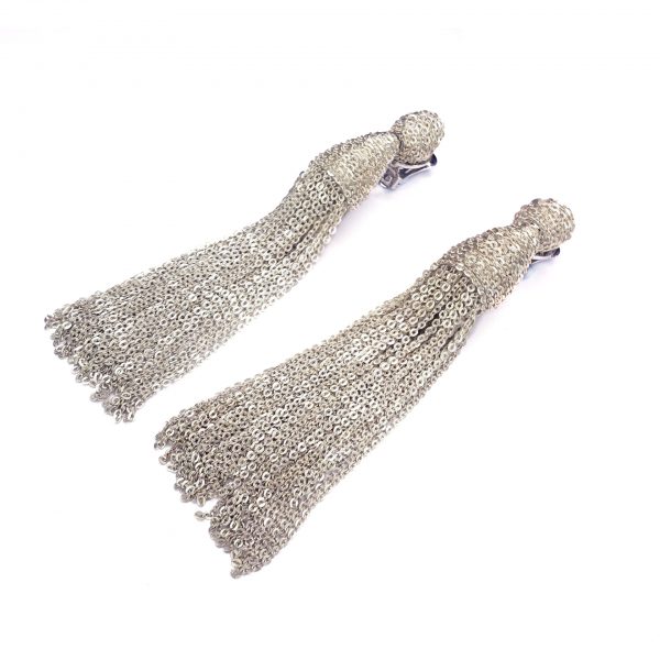 Oscar De La Renta Chain Tassel Earrings