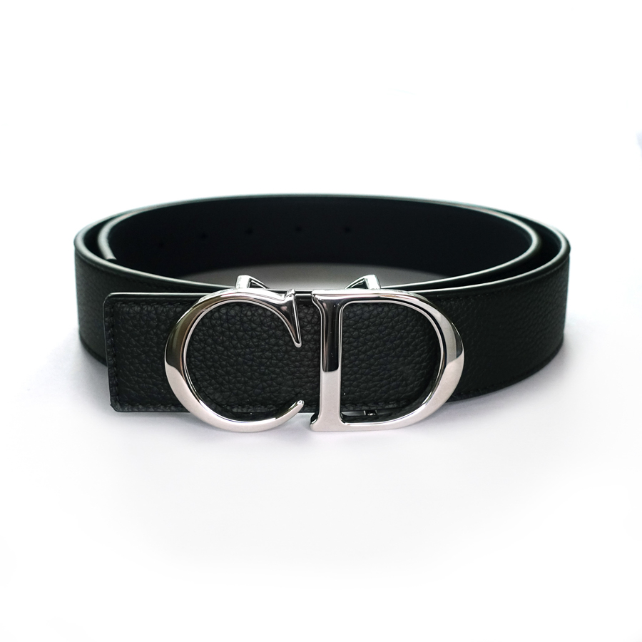 30 Montaigne Reversible Belt Black and Latte Smooth Calfskin, 20 MM