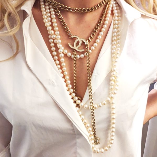 Tiffany & Co pearl wrap necklace