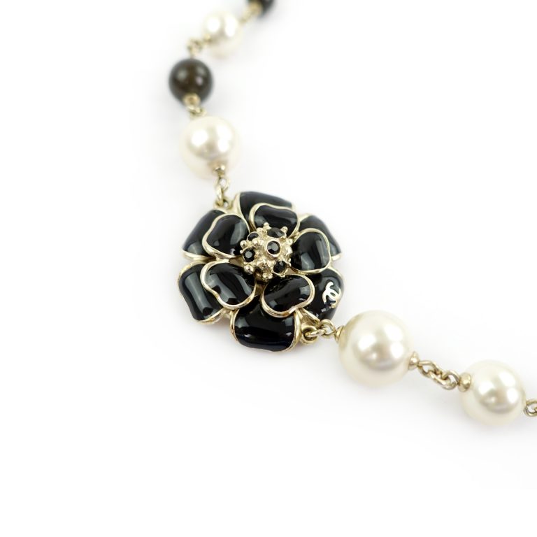 Chanel - CC Necklace With Camellia Flower