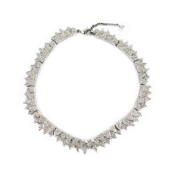 Christian Dior Silver Crystal Choker 