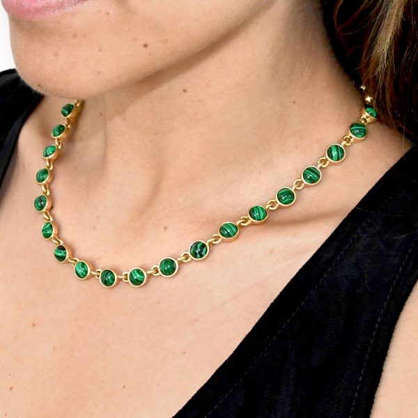 Oscar de la Renta Malachite necklace