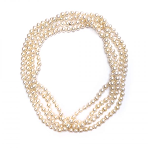 Tiffany & Co pearl wrap necklace