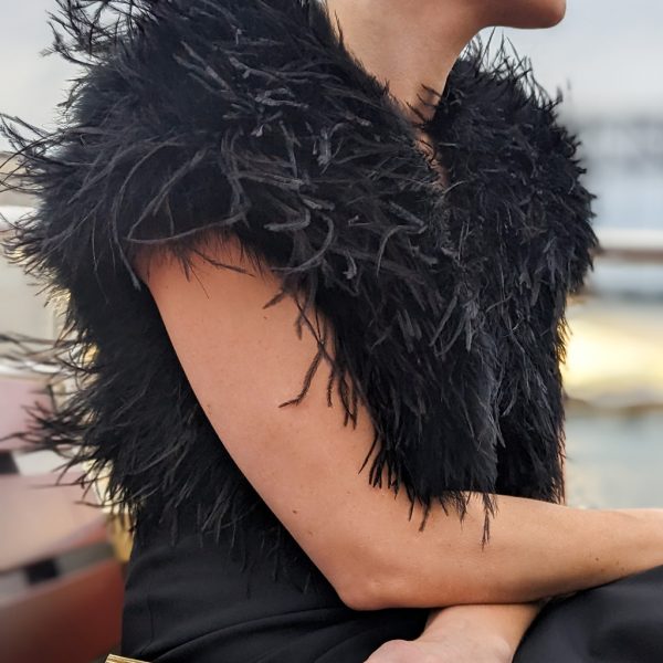 Bubish Luxe Berlin feathered Bolero