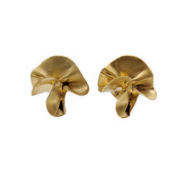 Sterling King Delphinium Earrings Gold