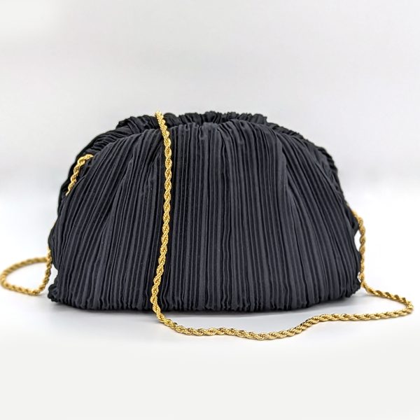 Loeffler Randall Bailey Black Pleated Dome Clutch