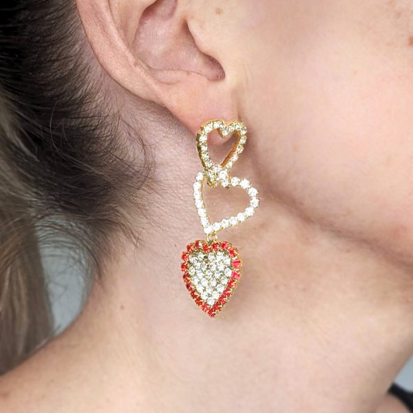 Rosantica crystal heart earrings