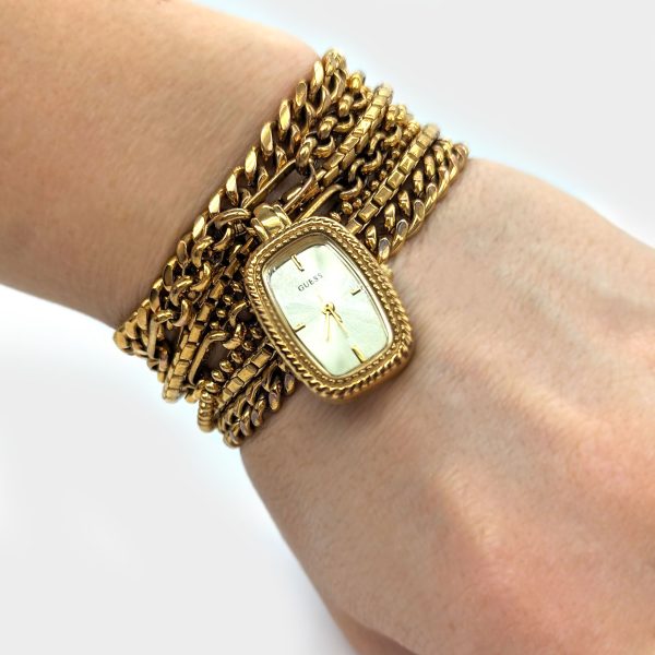 Guess Gold Chain Bracelet Watch