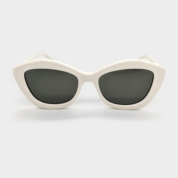 Saint Laurent Vintage Style Cat Eye Sunglasses Ivory