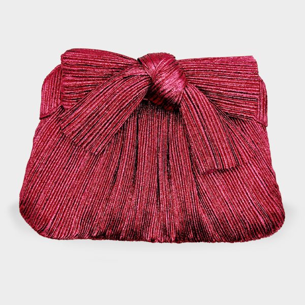 Loeffler Randall Fuchsia Rayne Bow Clutch