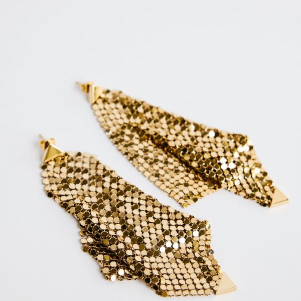 Paco Rabanne gold-tone chain mesh earrings