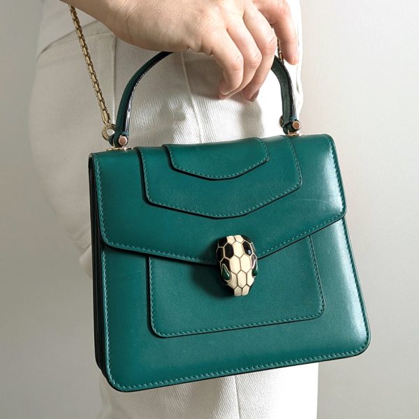 Bvlgari Serpenti Forever Top Handle Bag - Emerald Green